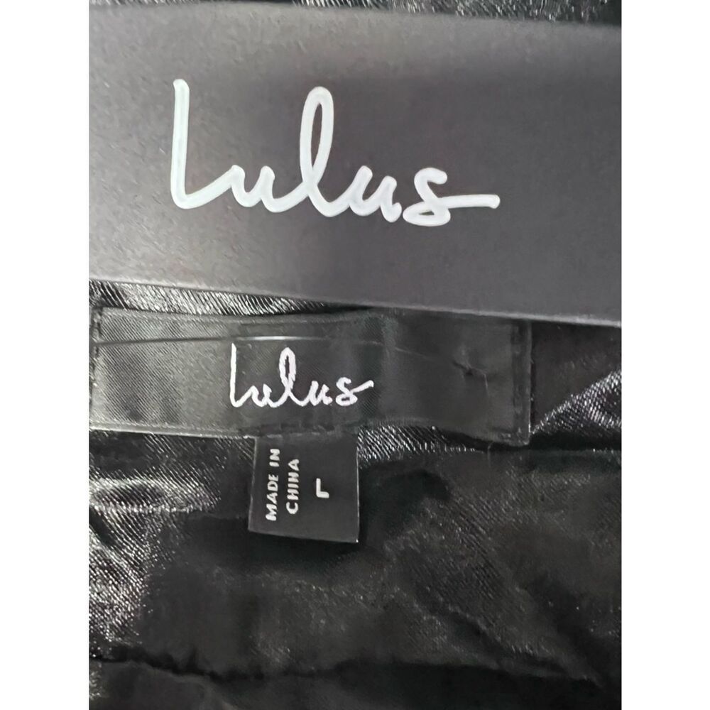 Lulus Amazing Evening Black Tiered Maxi Dress Size L NWT - Picture 9 of 13